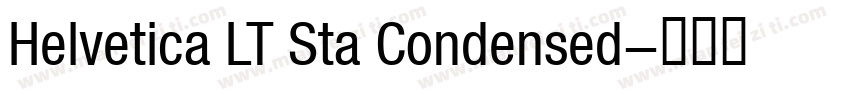 Helvetica LT Sta Condensed字体转换